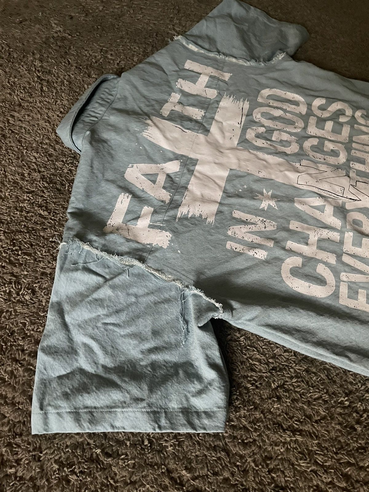 Other Denim distressed button-up shirt Size US XXS / EU 40 - 4 Thumbnail