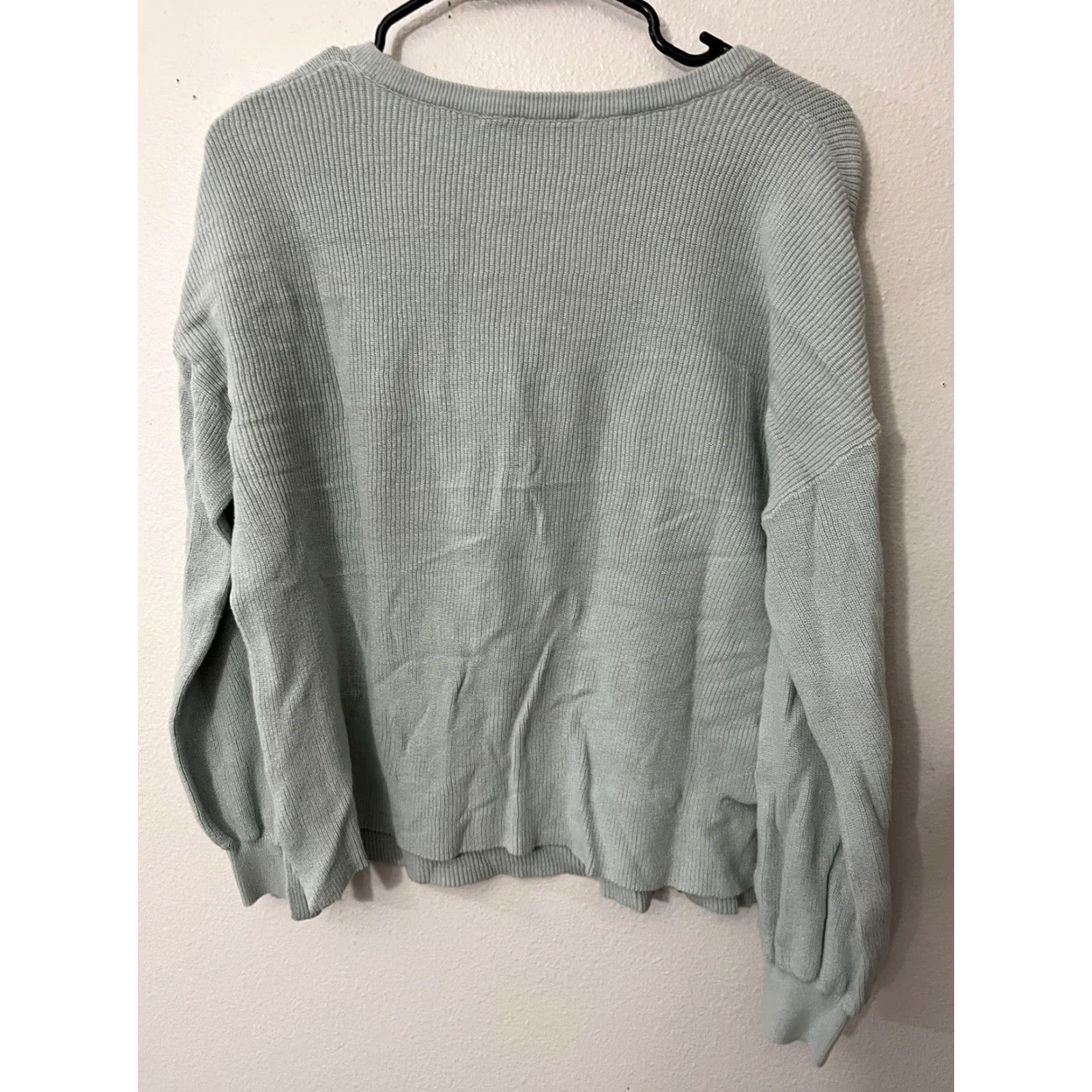 Loft VINTAGE LOFT Pullover Sweater Women Medium Green Solid Cozy Long Sleeve Crew Neck Size M / US 6-8 / IT 42-44 - 2 Thumbnail