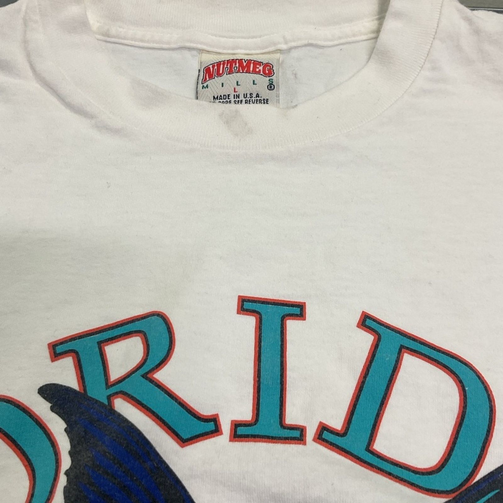 Nutmeg Vintage 90s Nutmeg Florida Marlins T-Shirt Size US L / EU 52-54 / 3 - 5 Thumbnail