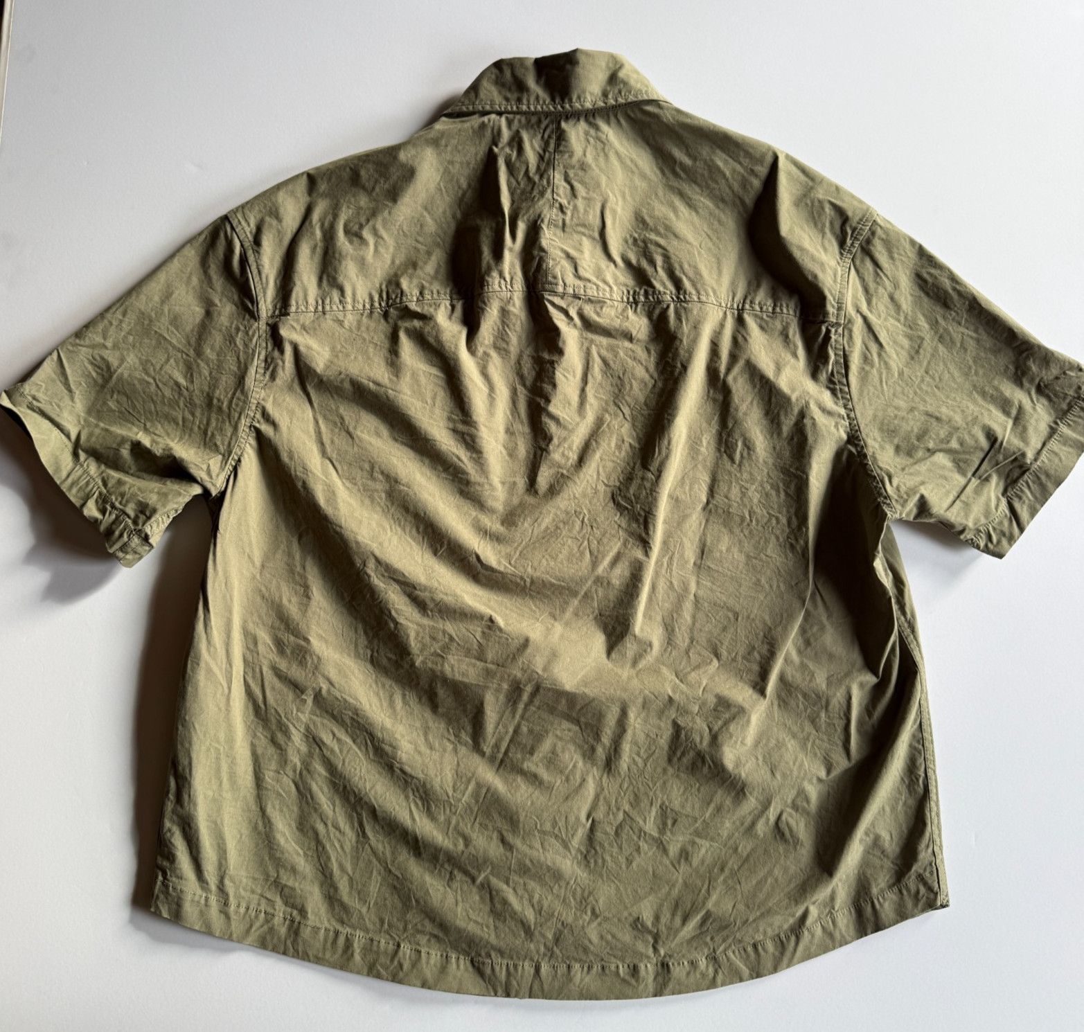 Zara ZARA Men’s Olive Green SS Button Up Shirt Size US M / EU 48-50 / 2 - 3 Thumbnail
