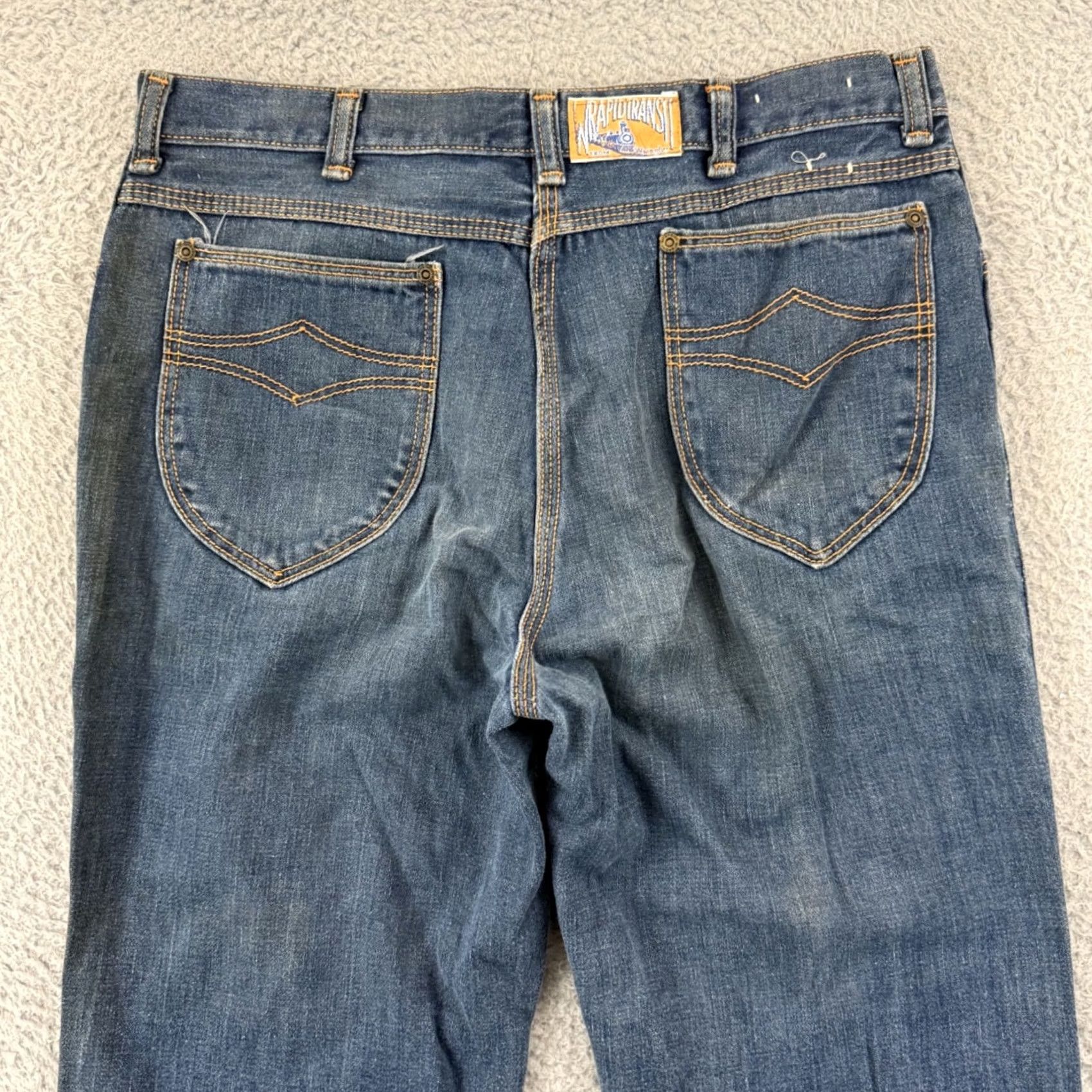 Wrangler VINTAGE Wrangler Jeans Mens 32x30 Blue Wrapid Transit 70s Bootcut Denim Cowboy Wrangler Retro Jeans 70s Cowboy Mens Blue Jeans Size 24" / US 00 / IT 34 - 7 Thumbnail