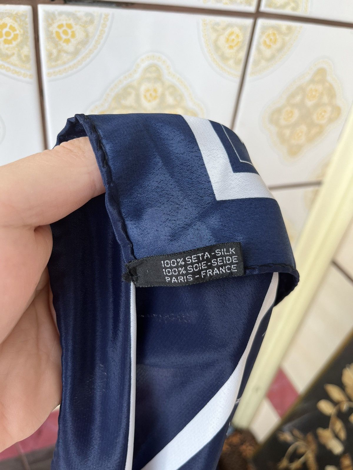 Yves Saint Laurent Yves Saint Laurent YSL monogram silk scarf Size ONE SIZE - 4 Thumbnail