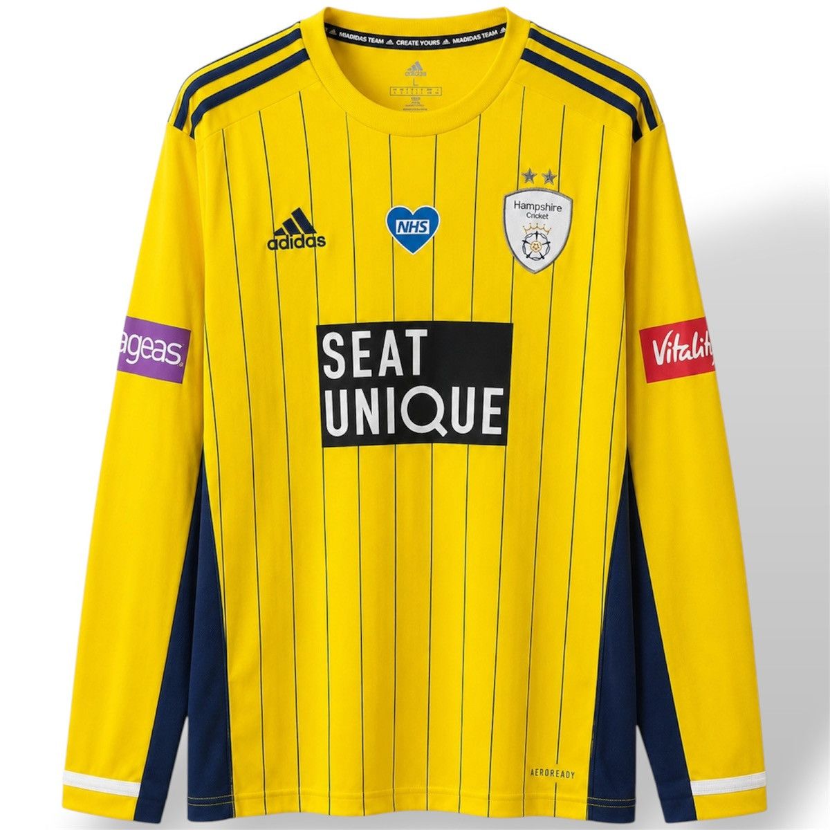 Adidas 2020 HAMPSHIRE CRICKET T20 VITALITY BLAST GAME JERSEY SHIRT Size US L / EU 52-54 / 3 - 1 Thumbnail