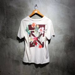 Off white floral tee sales