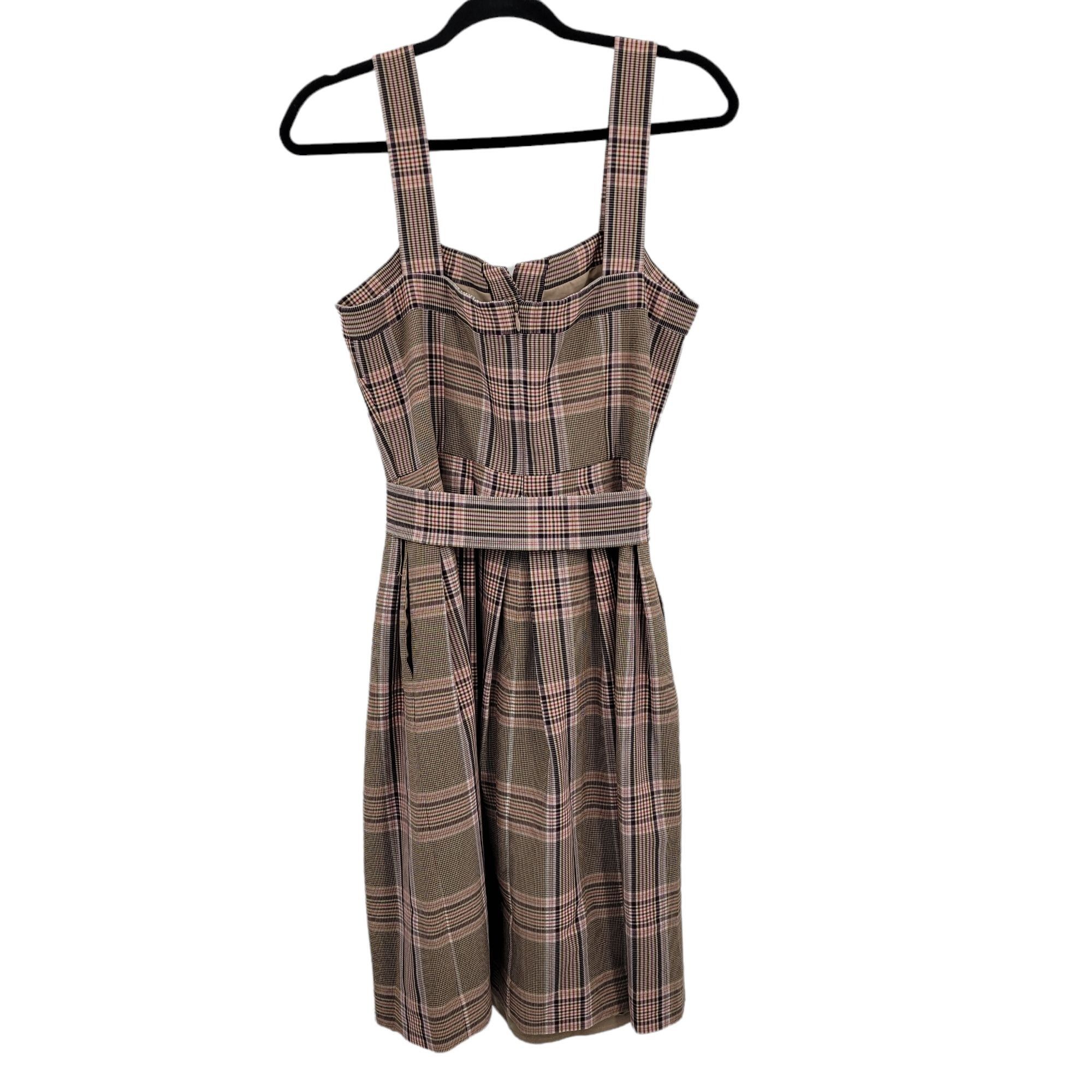Other Gal Meets Glam Madison Tie Front Dress Sz 10 Pink Plaid Retr Size L / US 10 / IT 46 - 1 Thumbnail