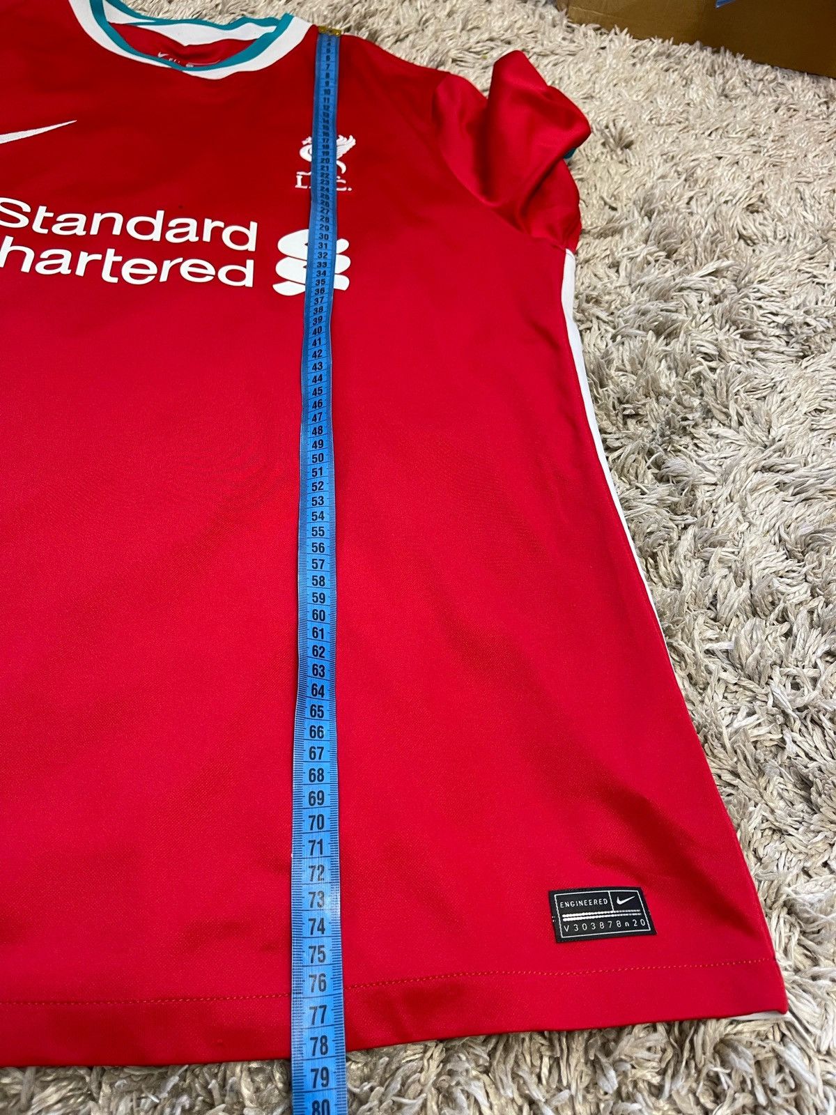 Nike 2020-2021 Liverpool Home Shirt Football Jersey Red Kit XL Size US XL / EU 56 / 4 - 12 Thumbnail