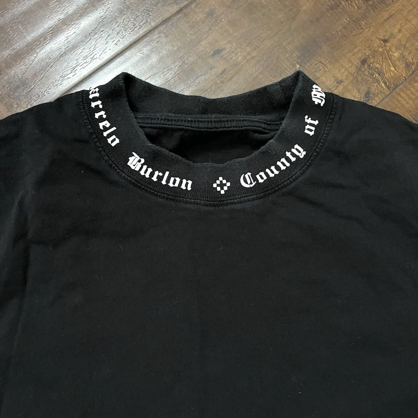 Vintage Marcelo Burlon County of Milan Men’s Black Long Sleeve T Shirt S Crew Neck Cotton Shirt Size US S / EU 44-46 / 1 - 3 Thumbnail