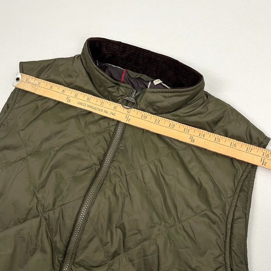 Barbour Barbour Finn Gilet Vest Mens XL Olive Green Quilted Corduroy Collar Full Zip VINTAGE? No Size US XL / EU 56 / 4 - 7 Thumbnail