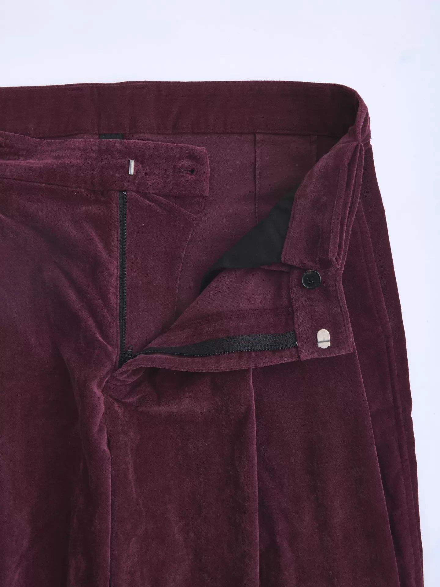 Doublet DOUBLURE Burgundy Velvet Wide Leg Pants Size L Size 28" / US 6 / IT 42 - 4 Thumbnail