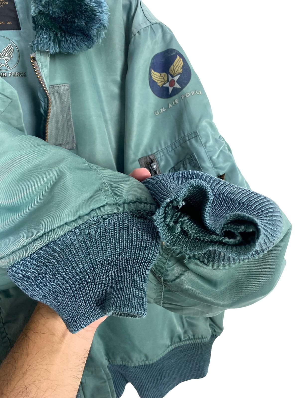 Vintage Rare‼️ Vintage DISTRESSED U.n Air Force Bomber Jacket Size US M / EU 48-50 / 2 - 7 Thumbnail
