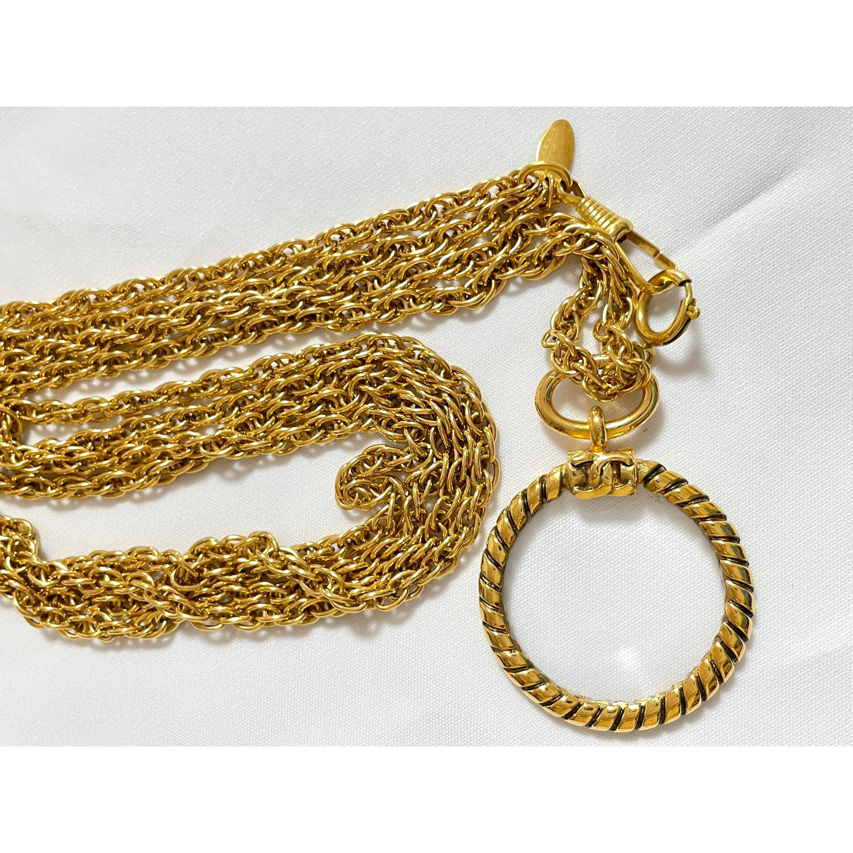 Chanel Vintage CHANEL chain necklace with round loupe glass Size ONE SIZE - 7 Thumbnail