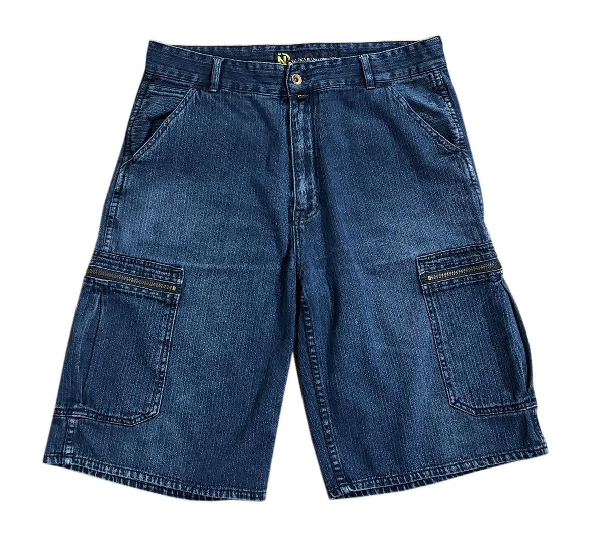 Nautica Vintage Nautica Jeans Company Striped Denim Shorts (Size 34) Size US 34 / EU 50 - 1 Thumbnail