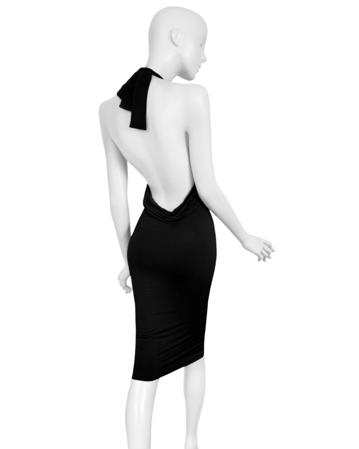 Gucci Runway Tom Ford for Gucci black open-back dress Size M / US 6-8 / IT 42-44 - 4 Thumbnail