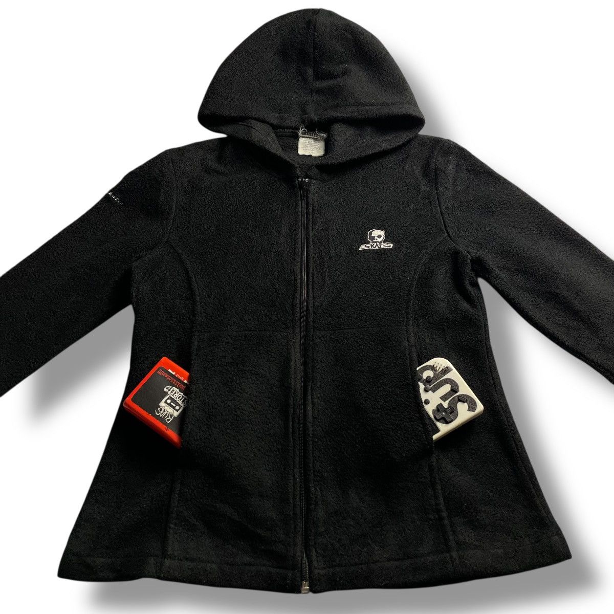 Shorty's Skateboards ☠️ VINTAGE SKULL SKATES FULL ZIP FLEECE JACKET Size US L / EU 52-54 / 3 - 7 Thumbnail