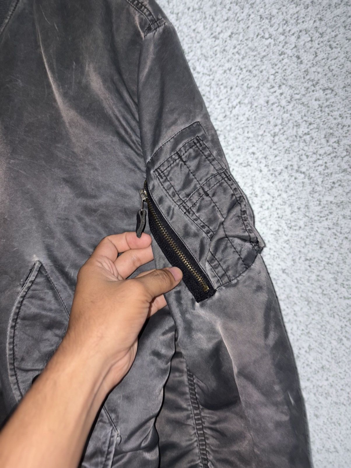 Alpha Industries VINTAGE Alpha Military Flyer Phantom 1991 Bomber Jacket 🔥 Size US L / EU 52-54 / 3 - 7 Thumbnail