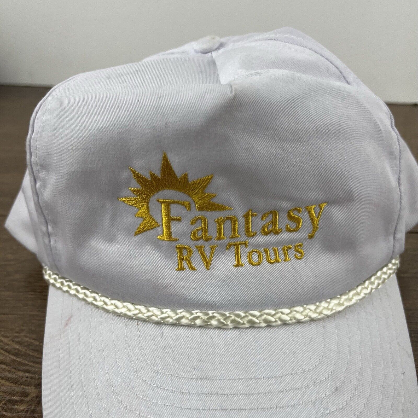 Other Fantasy Rv Tours Hat Snapback Hat White Hat Adjustable White Size ONE SIZE - 8 Thumbnail