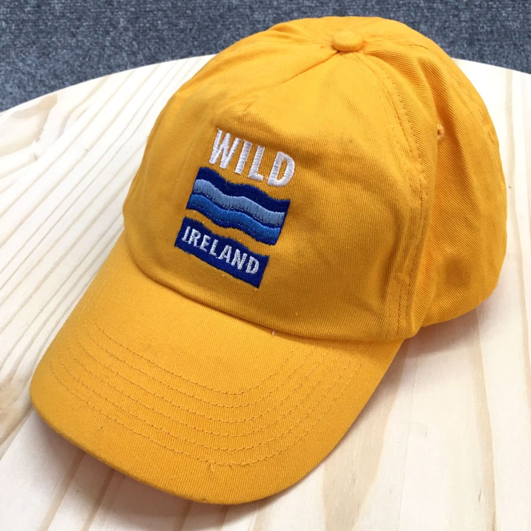 Vintage Wild Ireland Embroidered Baseball Cap Hat Mens Yellow One Size Curve Brim Casual Size ONE SIZE - 2 Thumbnail