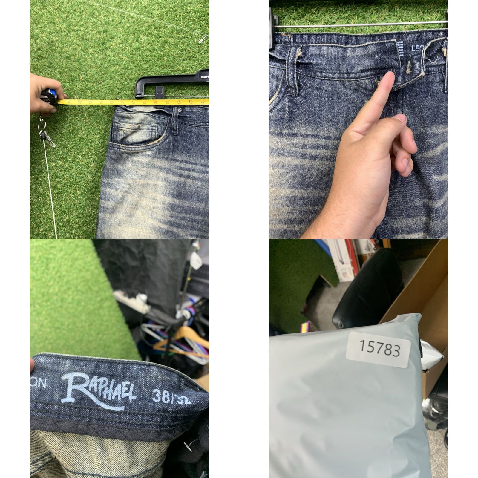 Jordan Craig VINTAGE Jordan Craig Jeans Mens 38x32 Tapered Distressed Denim Hip Hop Rock Grunge City Size US 38 / EU 54 - 8 Thumbnail