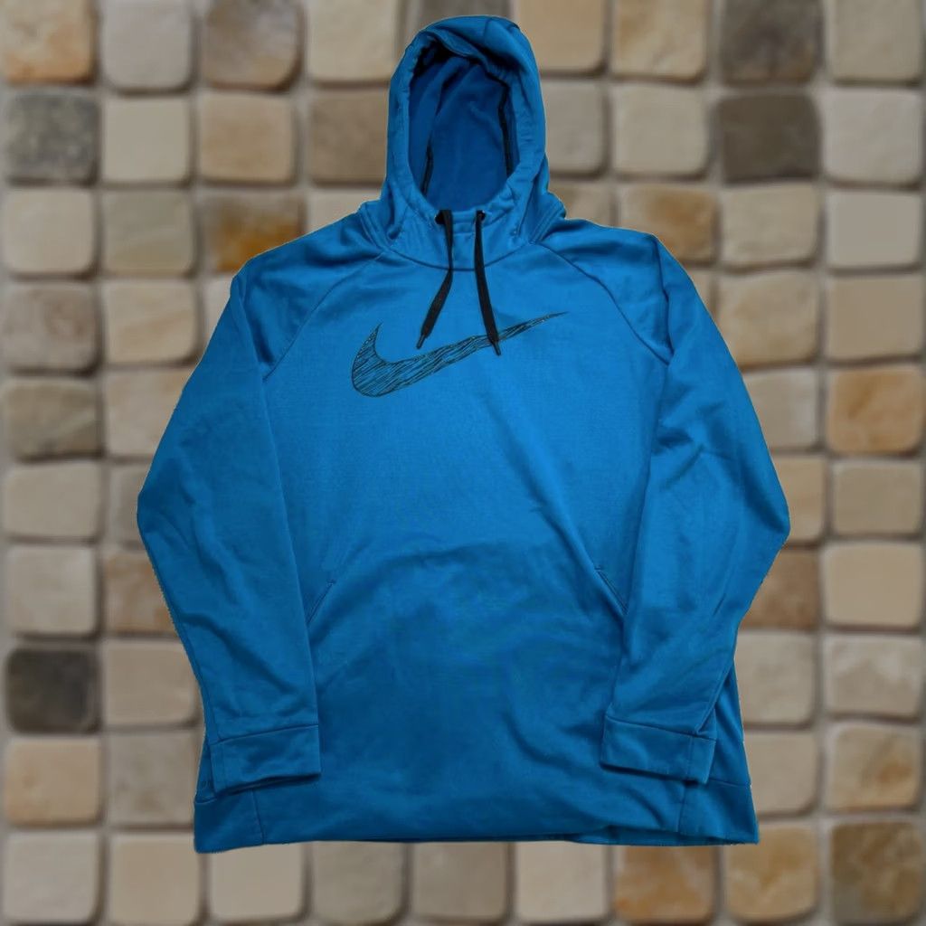 Nike Nike Hoodie Mens XL Blue Fleece Dri Fit Raglan Sleeve Pullover Training Running Gear Size US XL / EU 56 / 4 - 1 Thumbnail