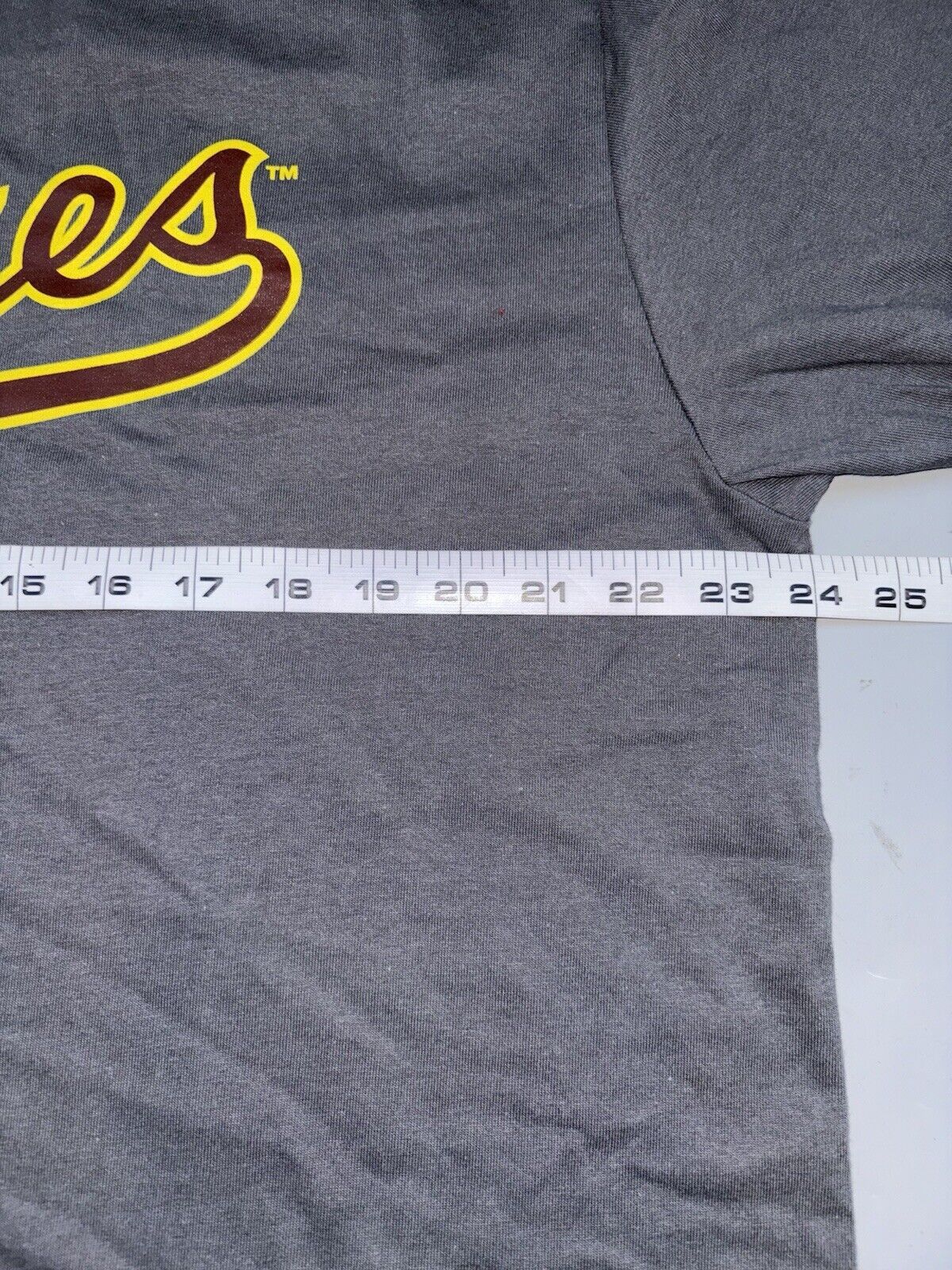 Mitchell & Ness San Diego Padres Basic Woodmark T-Shirt (XL) Heather Grey Size US XL / EU 56 / 4 - 5 Thumbnail
