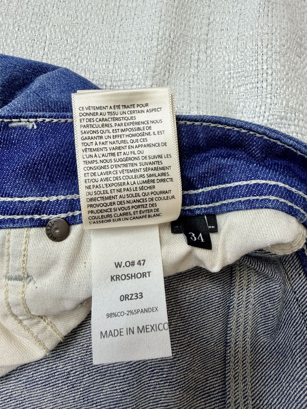 Diesel Diesel Kroshort Short Denim Pants Mens 34 Indigo Blue Size US 34 / EU 50 - 15 Thumbnail
