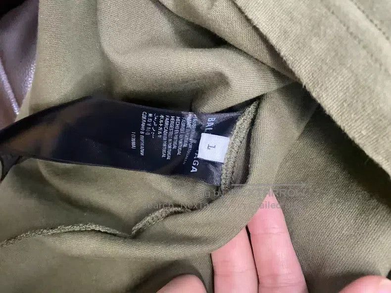 Balenciaga Balenciaga Olive Green Striped Short Sleeve T-Shirt, L Siz Size US S / EU 44-46 / 1 - 5 Thumbnail