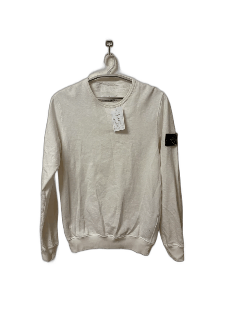 Stone Island Stone Island White Crew Neck Sweatshirt-yf Size US M / EU 48-50 / 2 - 1 Thumbnail