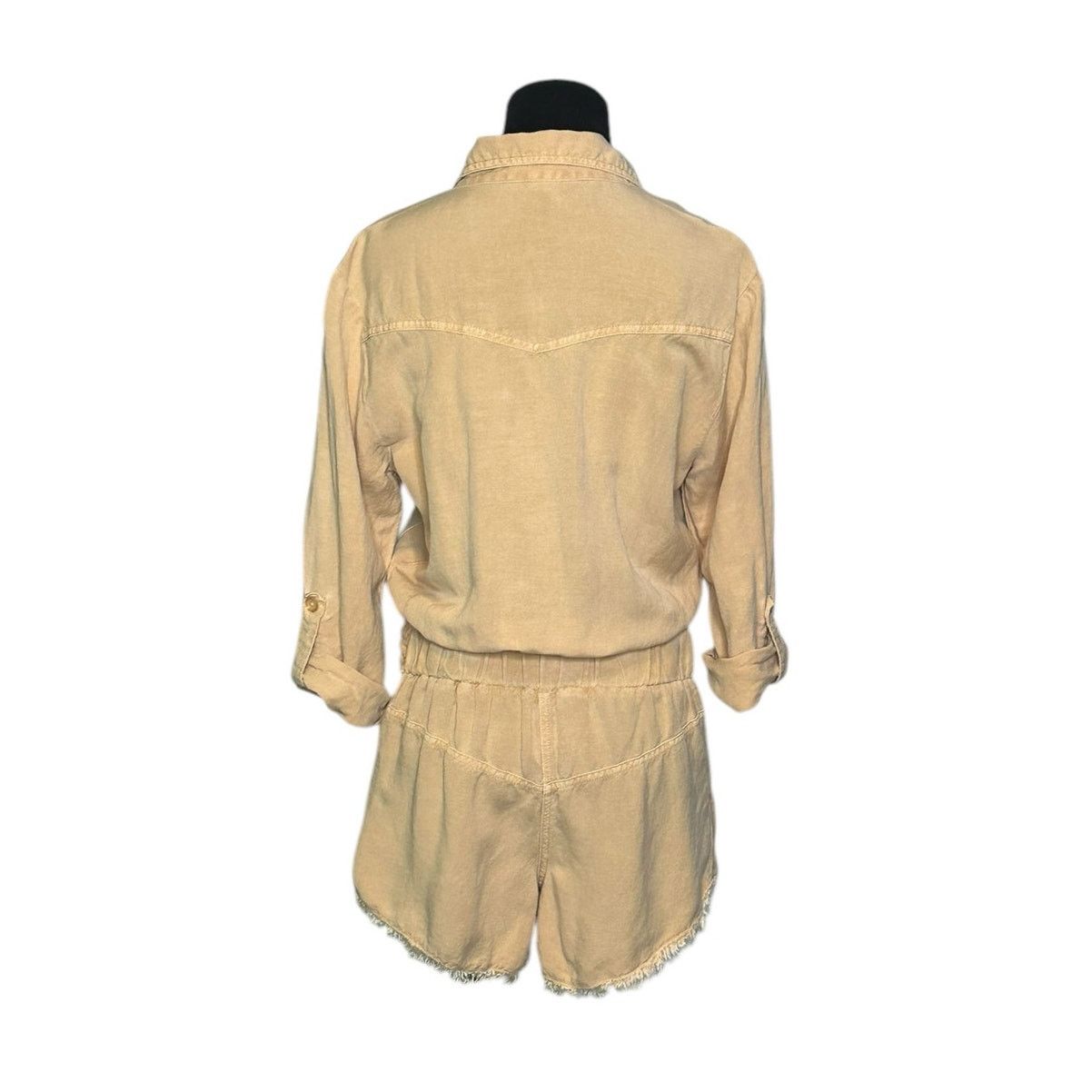 Young Fabulous & Broke YFB River Camel Pigment Linen Romper size XS Size 27" / US 4 / IT 40 - 2 Thumbnail