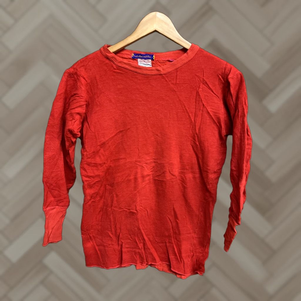 Vintage VINTAGE Duofold Sweatshirt 46 Mens Red Crew Neck Long Sleeve Pullover 1970's Classic T30 Size US XXL / EU 58 / 5 - 1 Thumbnail