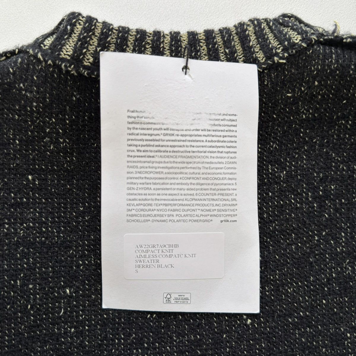 GR10K Black/Lime ‘Aimless Compact Knit’ Sweater Size US M / EU 48-50 / 2 - 12 Thumbnail
