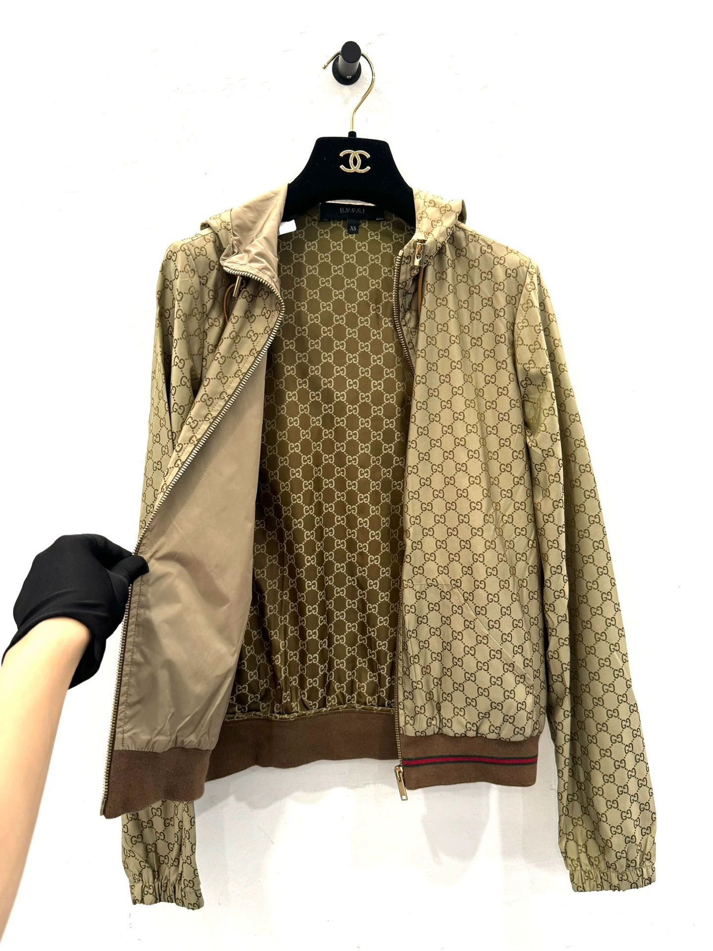 Gucci Gucci brown all-over logo bomber jacket Size XS / US 0-2 / IT 36-38 - 3 Thumbnail