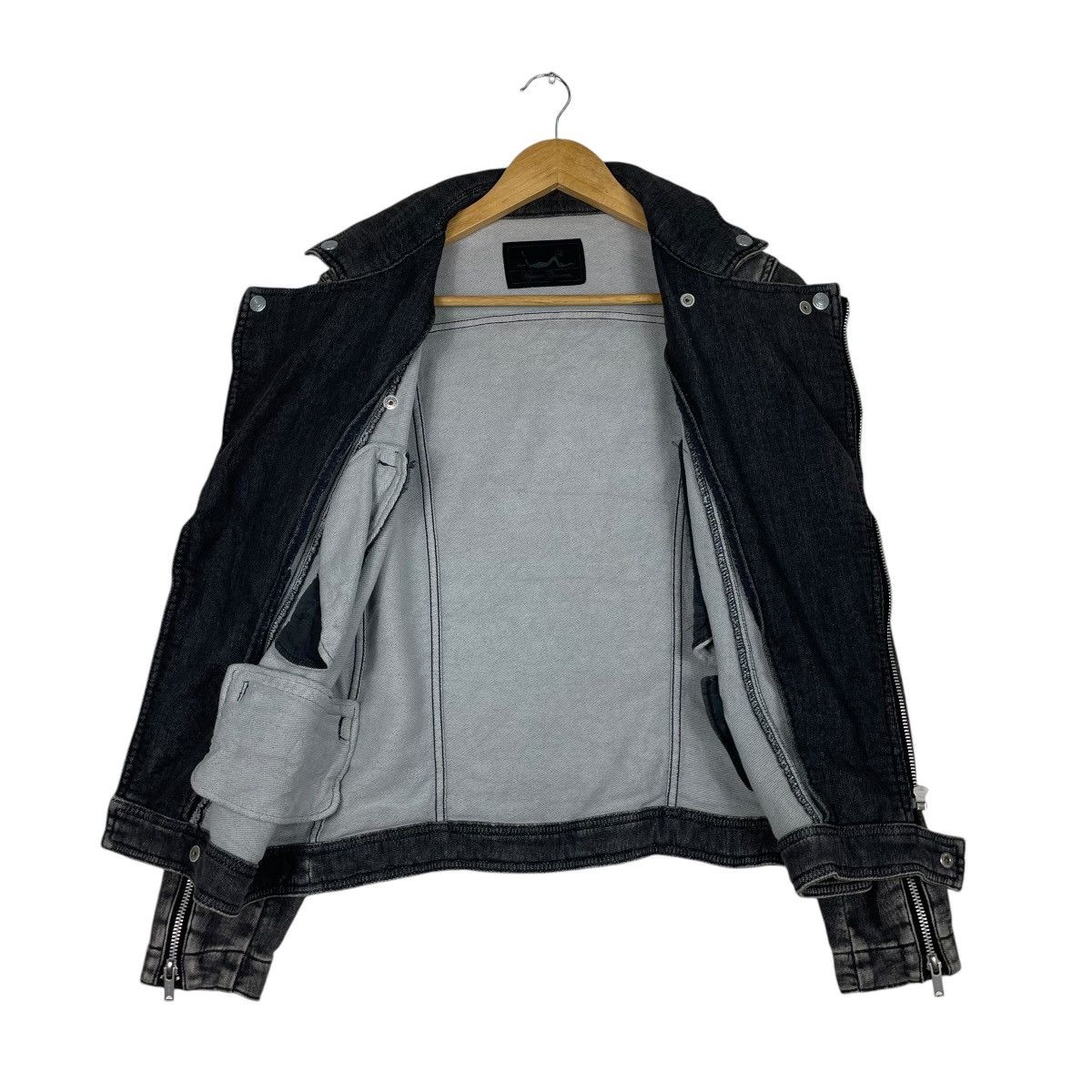 Hysteric Glamour × Japanese Brand 💥HYSTERIC GLAMOUR DENIM PERFECTO JACKET Size US S / EU 44-46 / 1 - 11 Thumbnail
