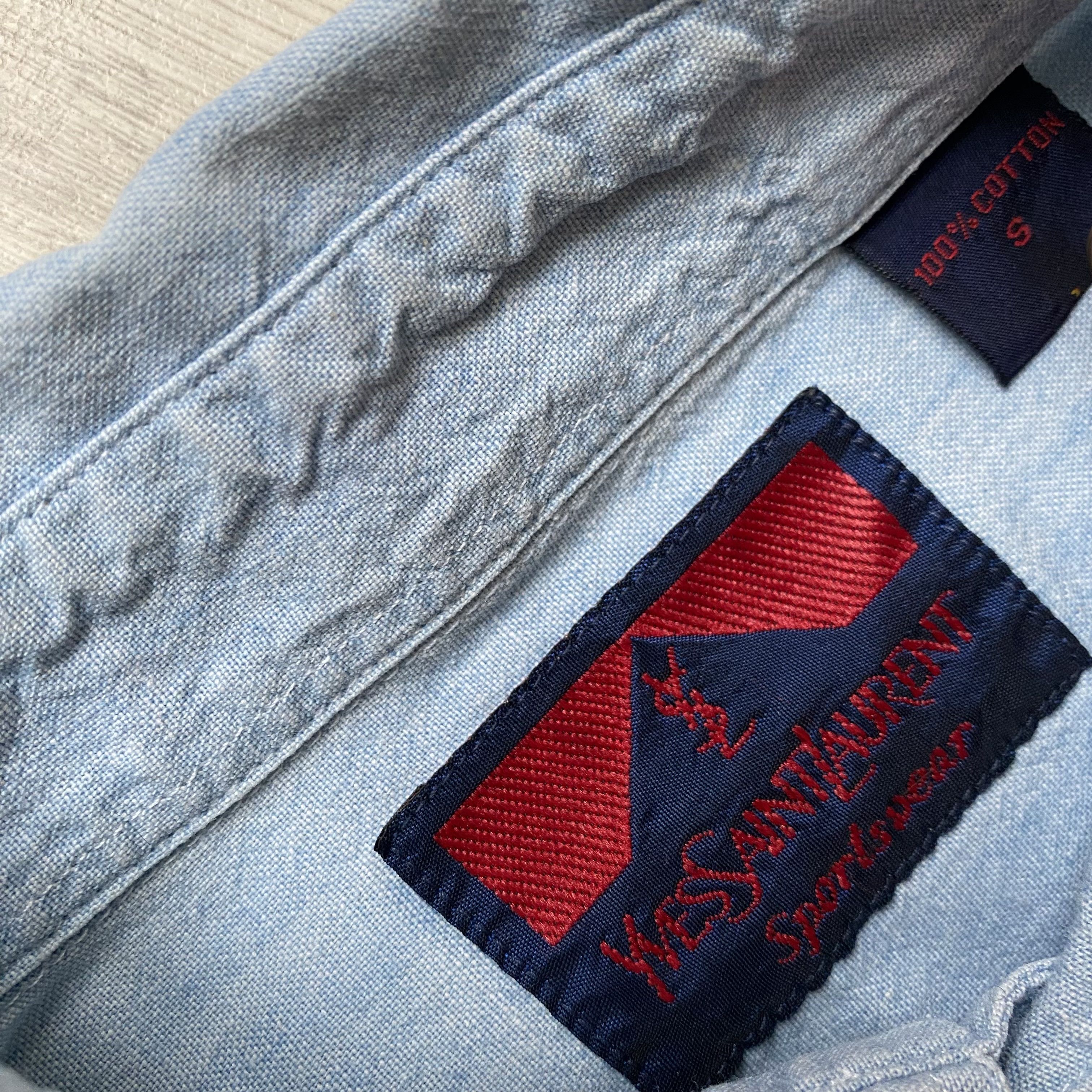 Yves Saint Laurent RARE Vintage 80S Yves Saint Laurent shirt multi logo YSL Size US S / EU 44-46 / 1 - 2 Thumbnail
