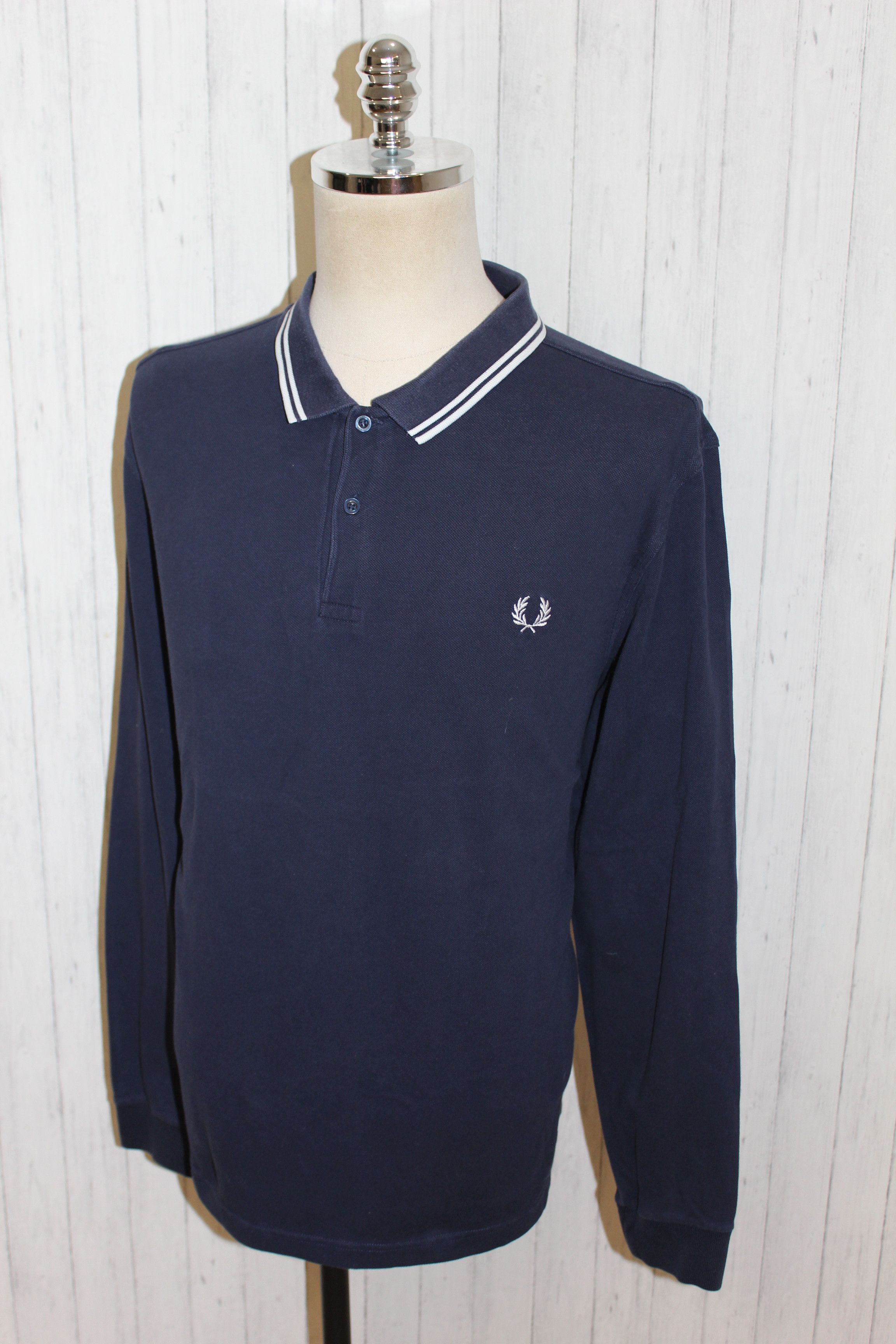 Fred Perry Fred Perry Long Sleeve Black Polo Shirt Size US XXL / EU 58 / 5 - 6 Thumbnail