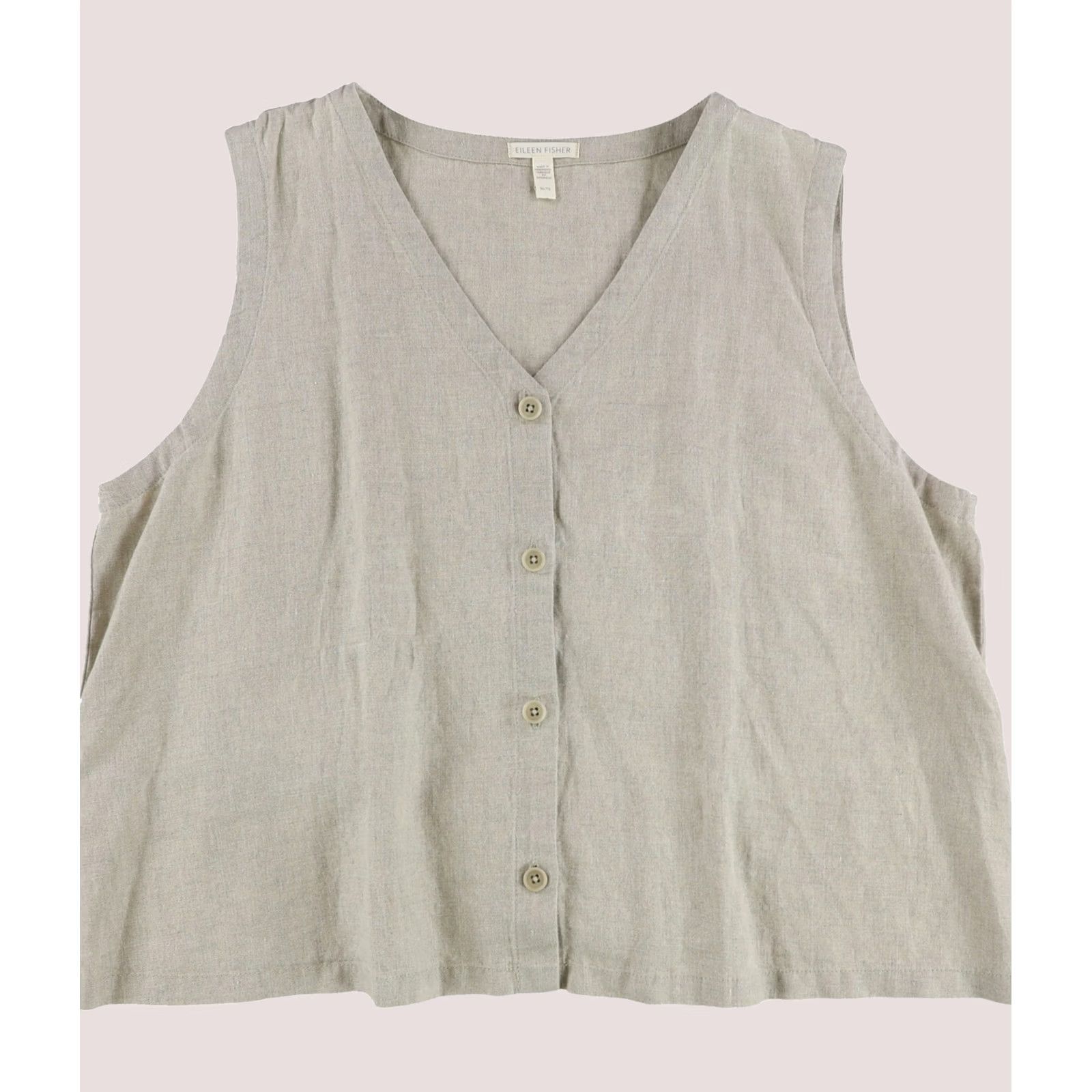 Eileen Fisher Eileen Fisher Womens Outerwear Vest beige L Size L / US 10 / IT 46 - 1 Thumbnail