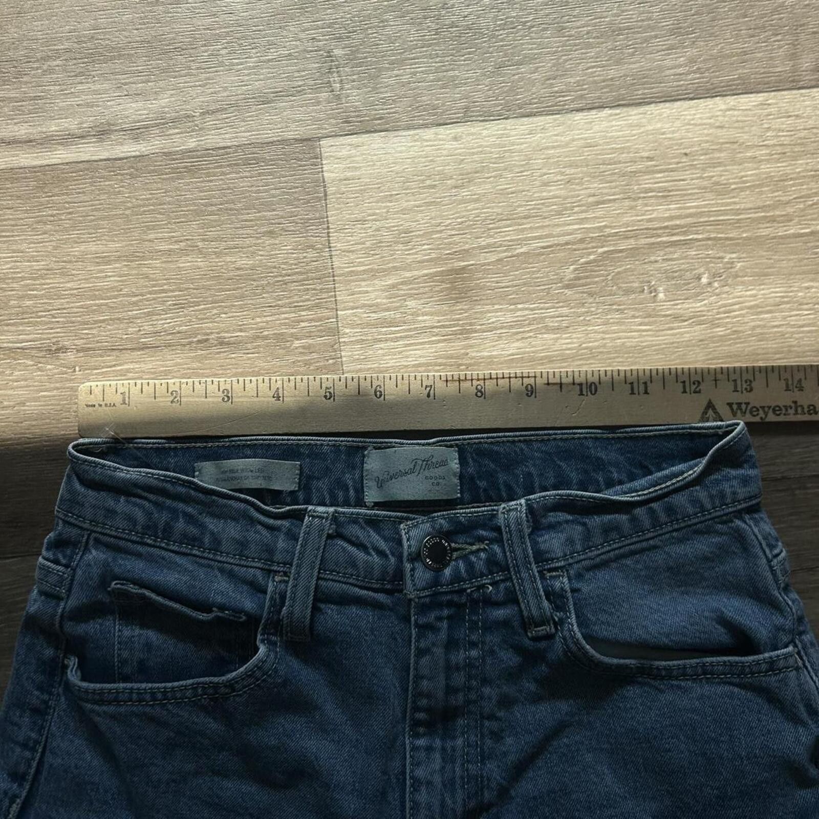 Other Vintage y2k Baggy blue wide leg denim jeans Size 2 Size 26" / US 2 / IT 38 - 4 Thumbnail