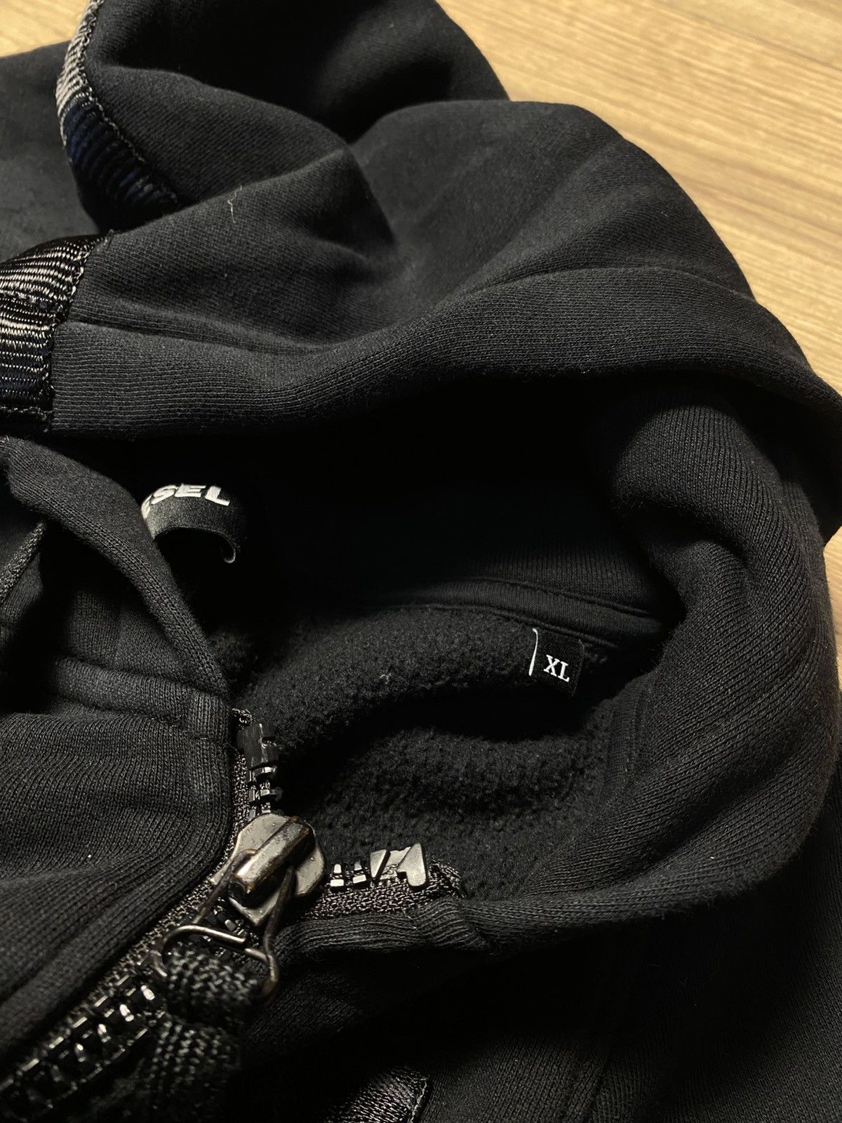 Diesel Diesel Mens Black Zip Up Hoodie Size XL Hooded Sweatshirt Size US XL / EU 56 / 4 - 7 Thumbnail