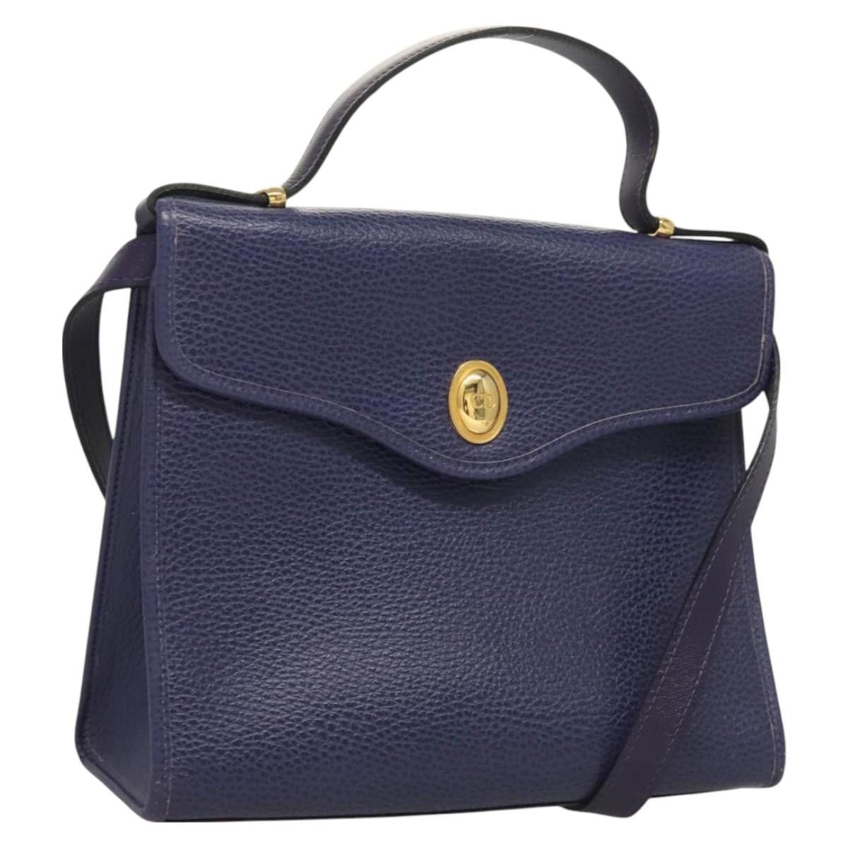 Dior DIOR Hand Bag Leather Gold Purple Gray Size ONE SIZE - 1 Thumbnail