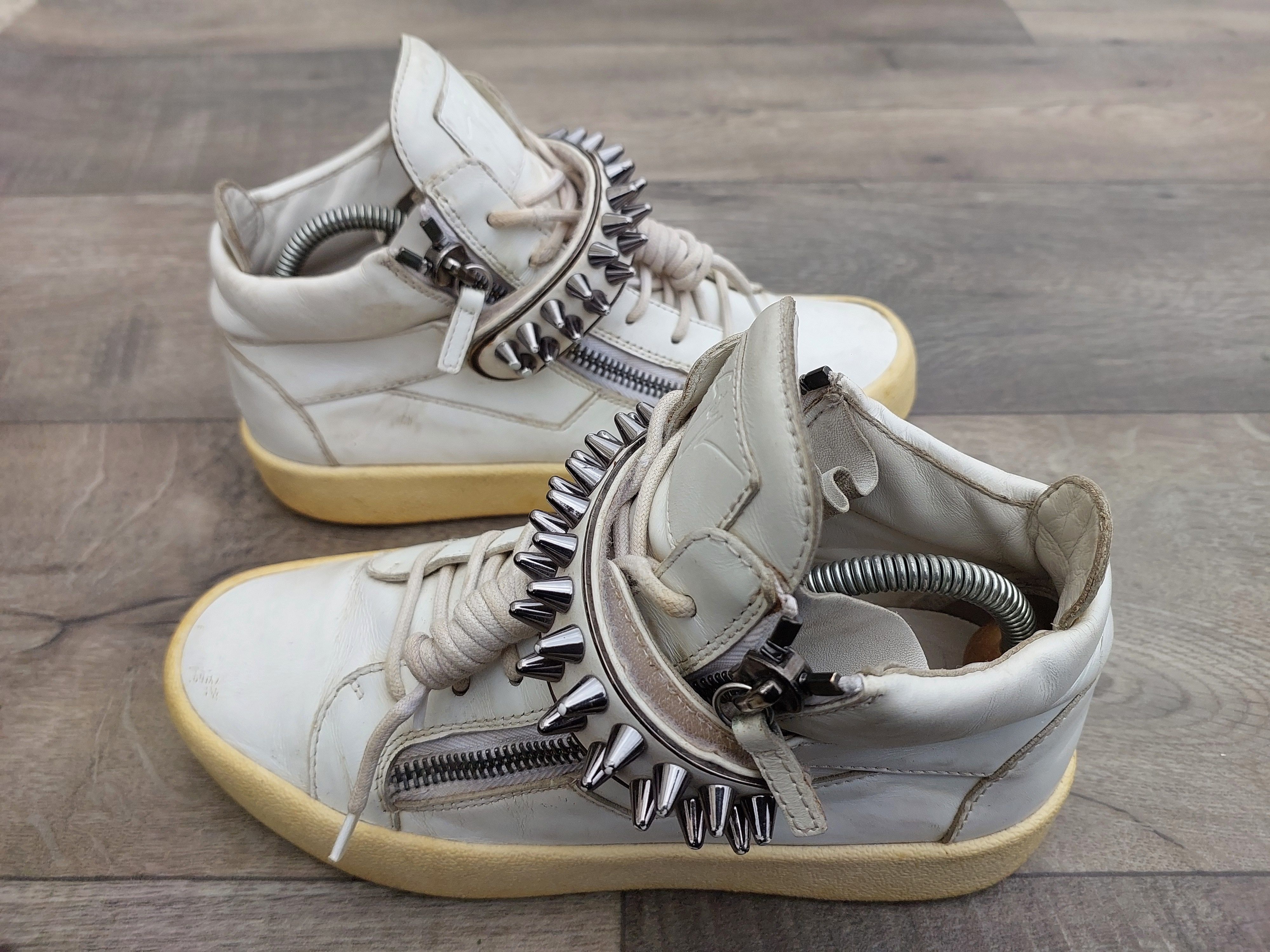 Giuseppe Zanotti Giuseppe Zanotti White All Strap Studded High Top Size US 7 / EU 40 - 4 Thumbnail
