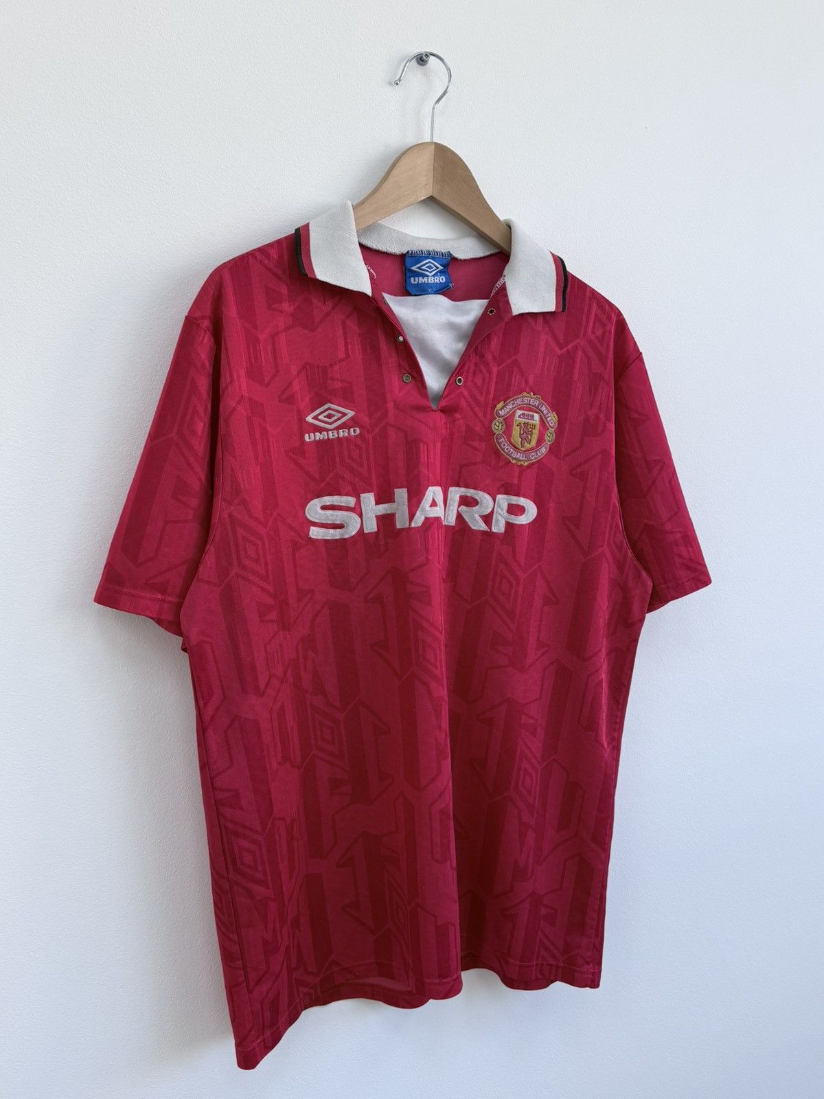 Umbro 1992/94 Manchester United Umbro Sharp Football Soccer Jersey Size US XL / EU 56 / 4 - 3 Thumbnail