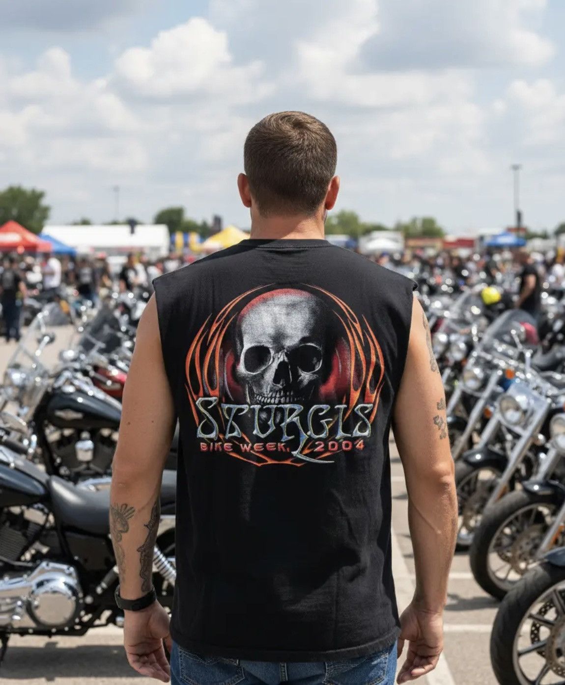 Vintage Sturgis bike week 2004 vintage t shirt XL black sleevless Size US XL / EU 56 / 4 - 5 Thumbnail