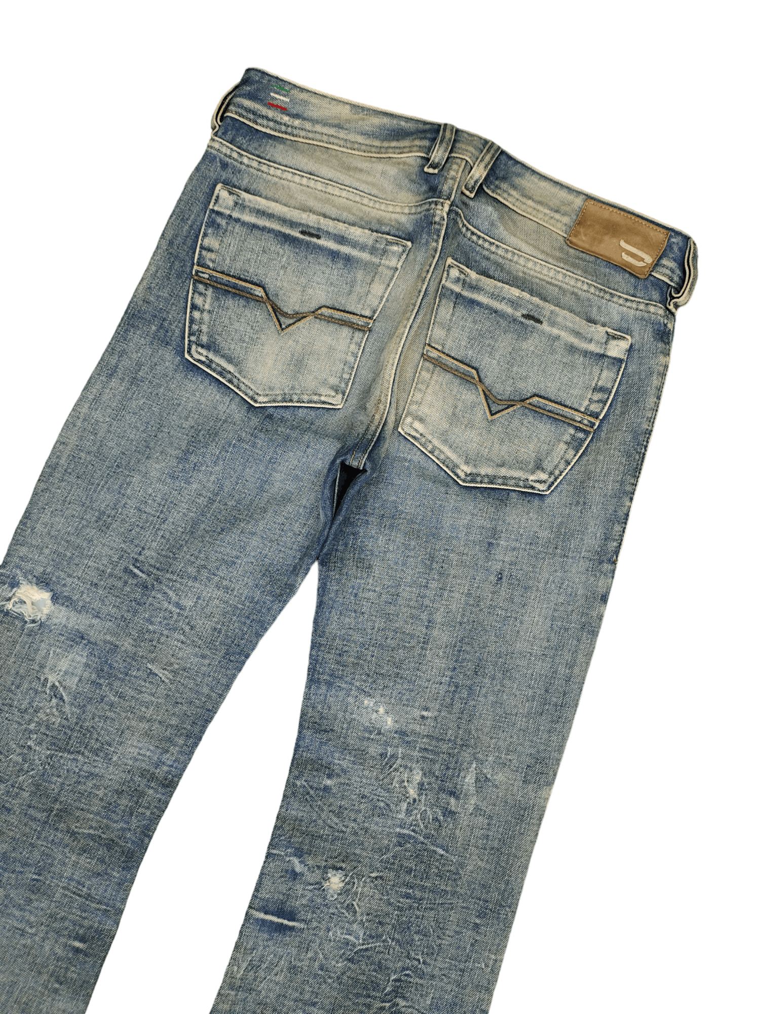 Diesel Flare Jeans Diesel 1dr Logo Distress Faded Boot Cut Y2k lgb Size US 30 / EU 46 - 4 Thumbnail