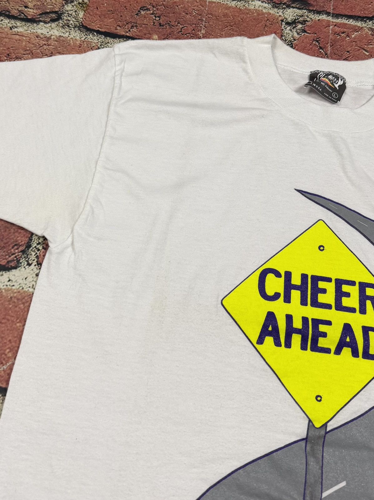 Other Vintage 90s Cheerleader T Shirt Single Stitch Cheer Ahead Size US L / EU 52-54 / 3 - 8 Thumbnail