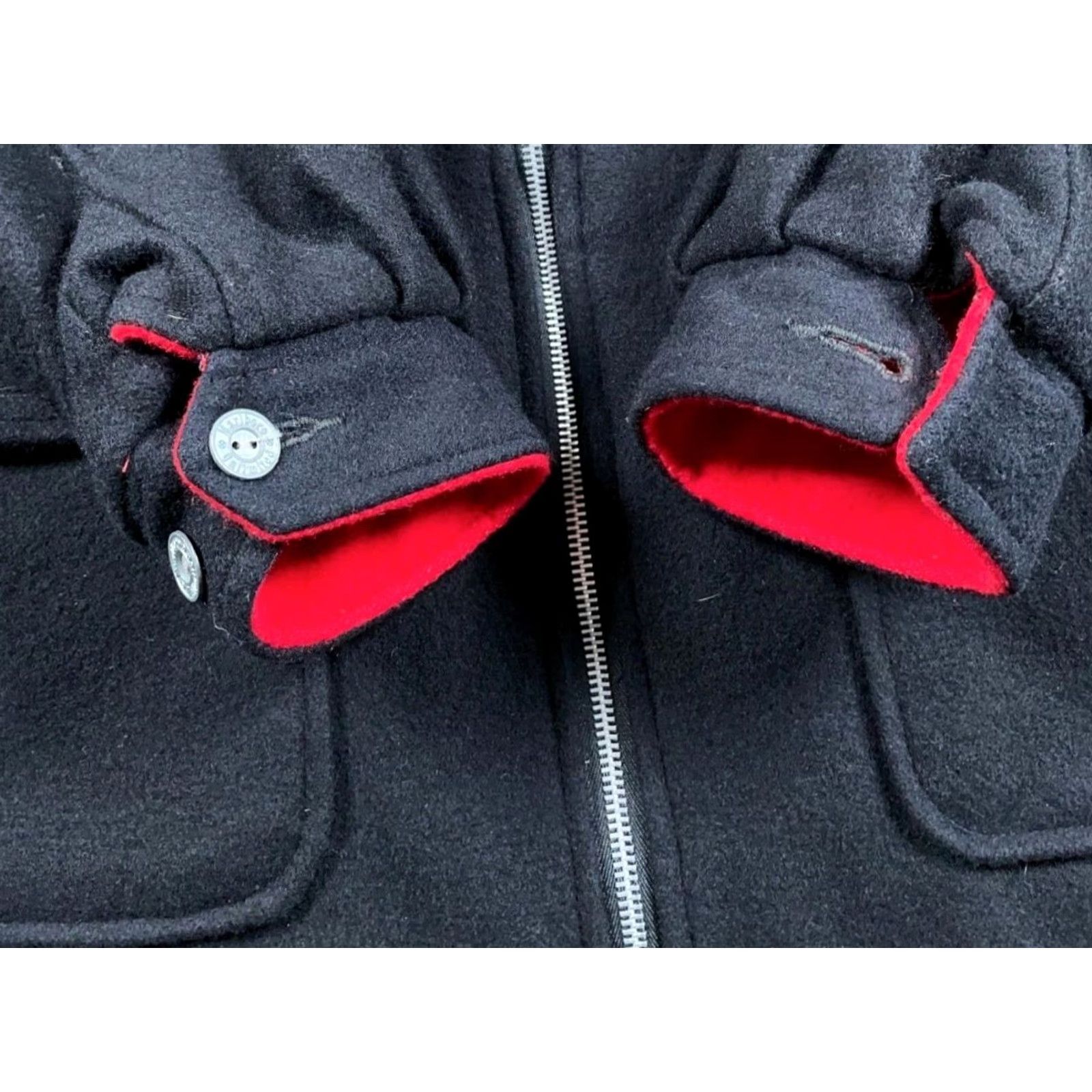 Marlboro Marlboro Reversible Wool Jacket Mens Large Velvet Black Red Oversized VTG Bomber 90s Hipster Retro Full Zip Pockets Size US L / EU 52-54 / 3 - 6 Thumbnail