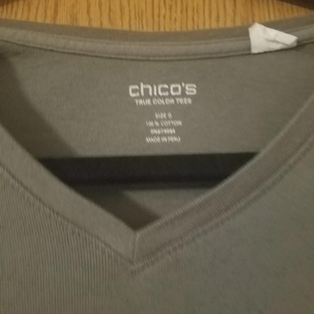Chicos Chico's Gray True Color Tee Size 0 (Small) Size S / US 4 / IT 40 - 2 Thumbnail