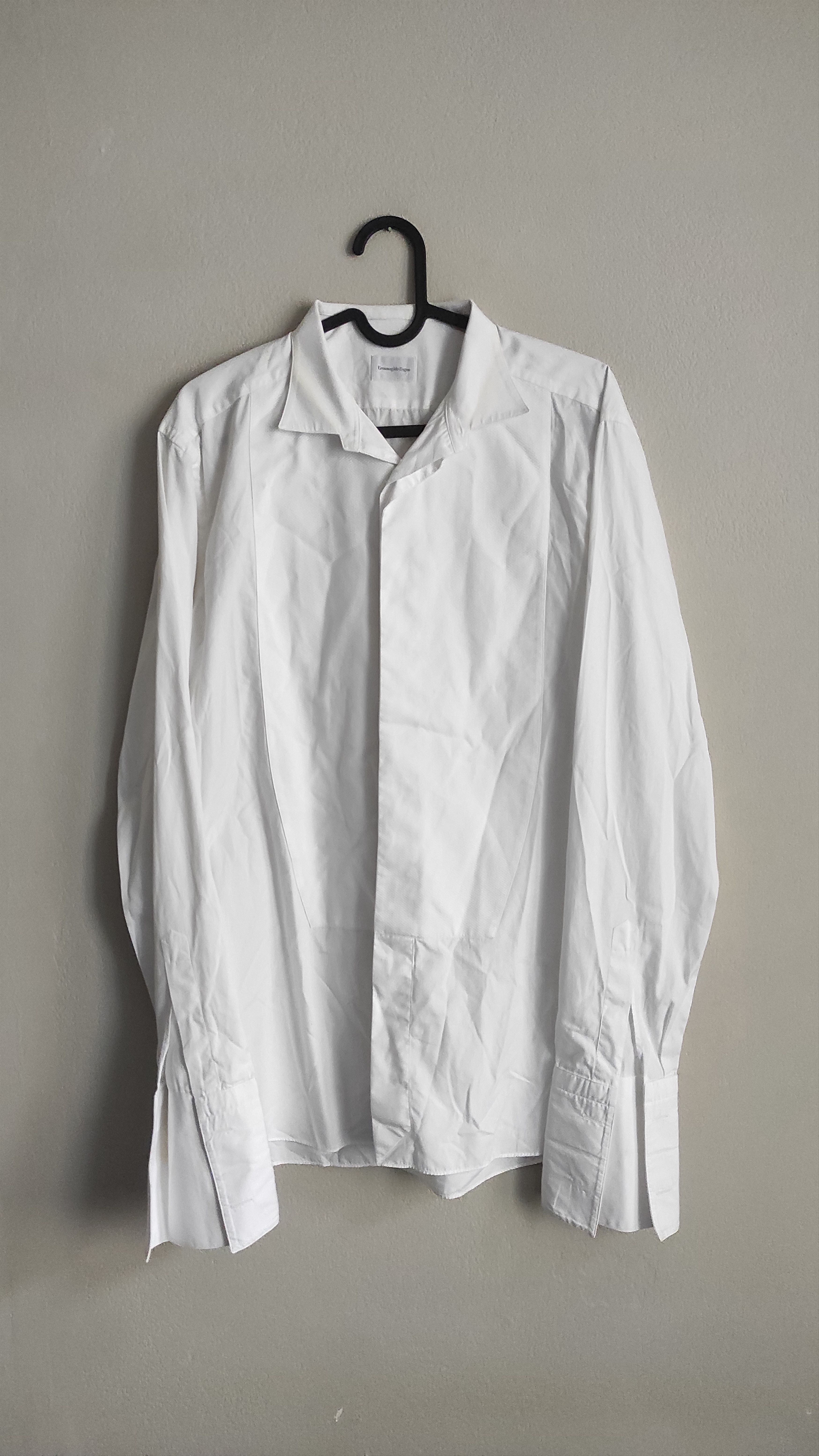 Ermenegildo Zegna Ermenegildo Zegna pattern artisanal white button up shirt Size US M / EU 48-50 / 2 - 1 Thumbnail
