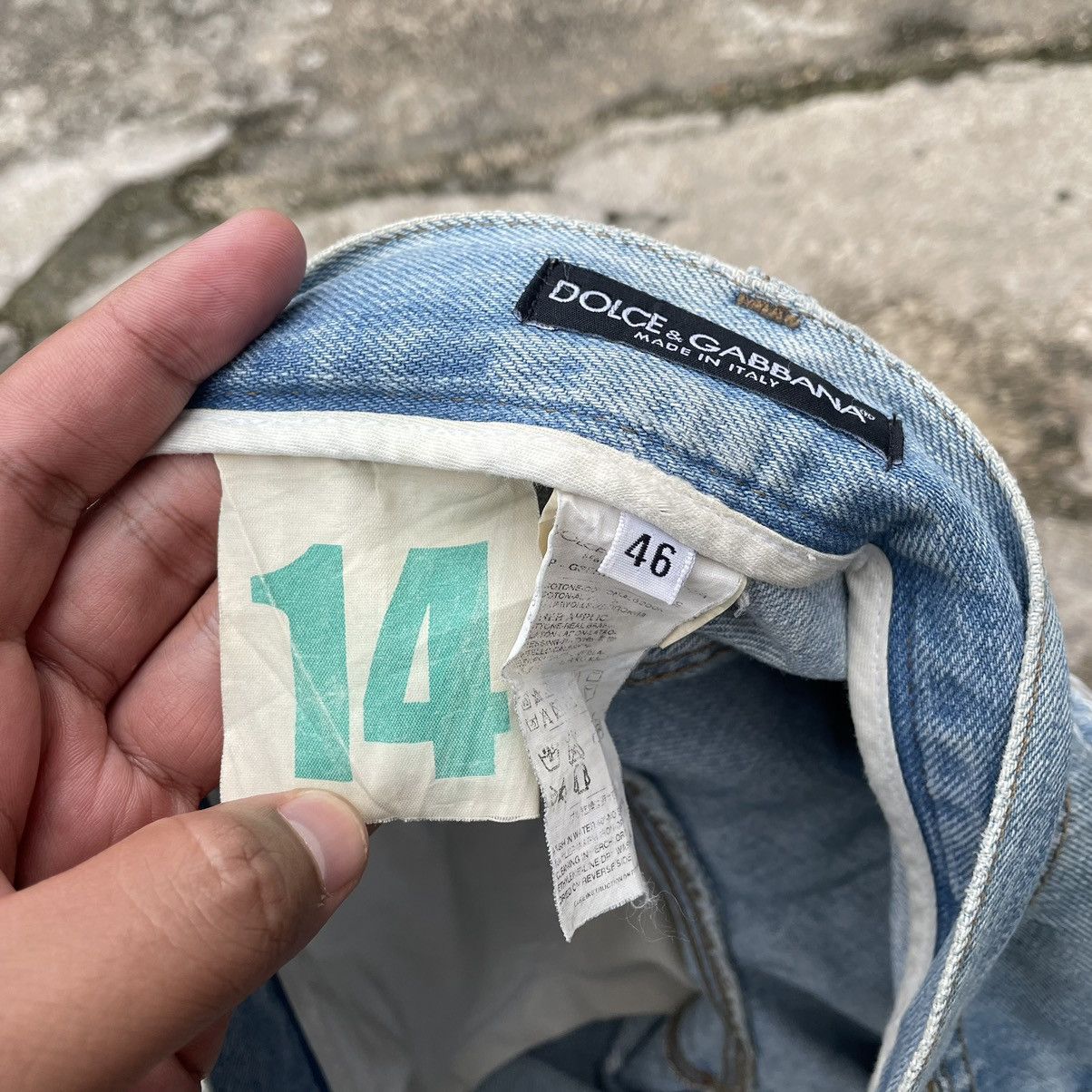 Dolce & Gabbana 🔥Trash🔥🇮🇹Dolce & Gabbana Stone Washed Rips Distress Jeans Size US 33 - 16 Thumbnail