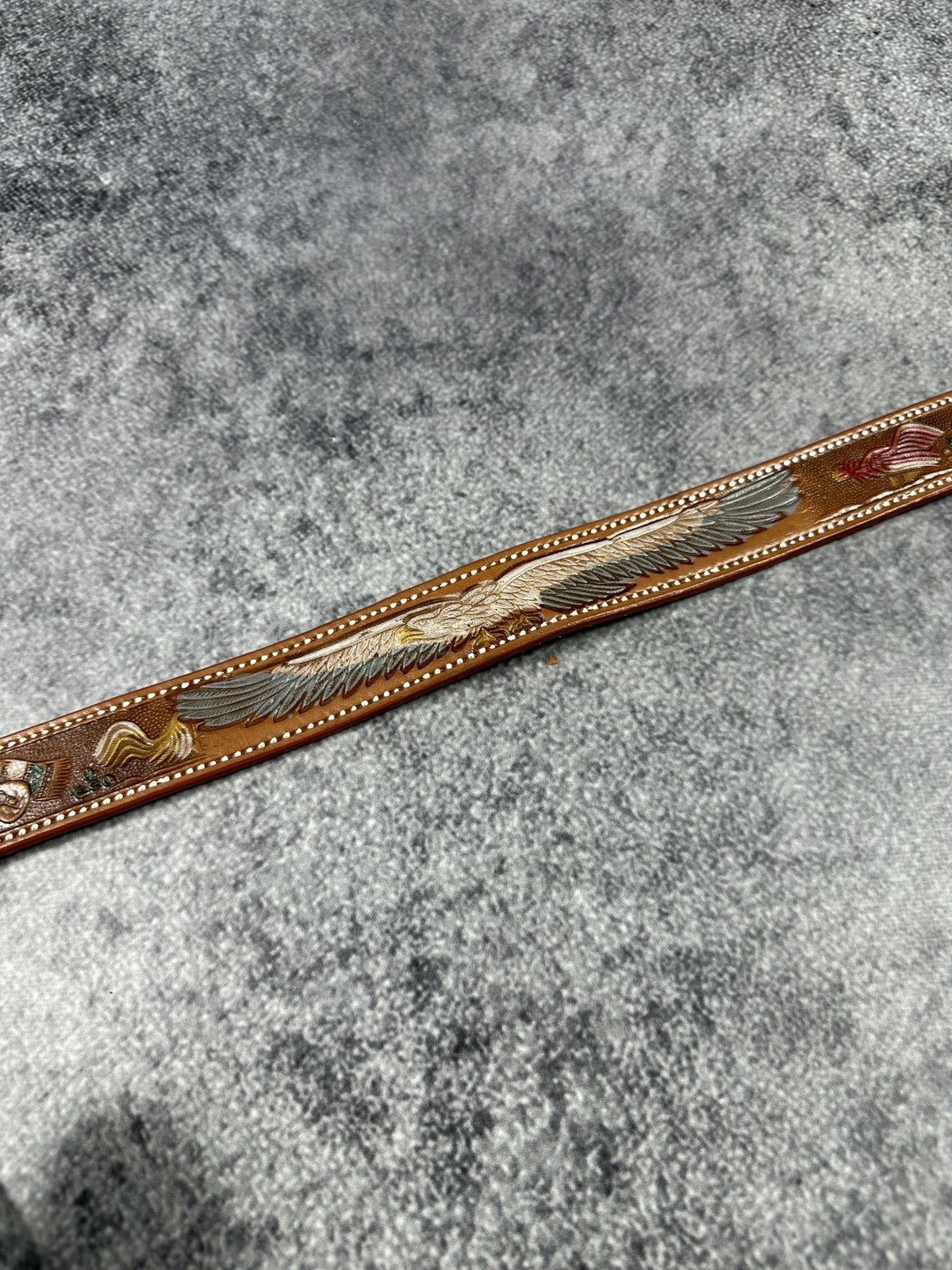 Leather Vintage Indians Mexico Leather Belts Streetwear Avant Garde Size ONE SIZE - 3 Thumbnail