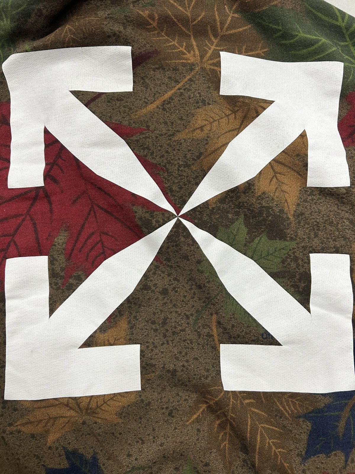 Off-White Off White Leaf Printed Hoodie Size US S / EU 44-46 / 1 - 3 Thumbnail