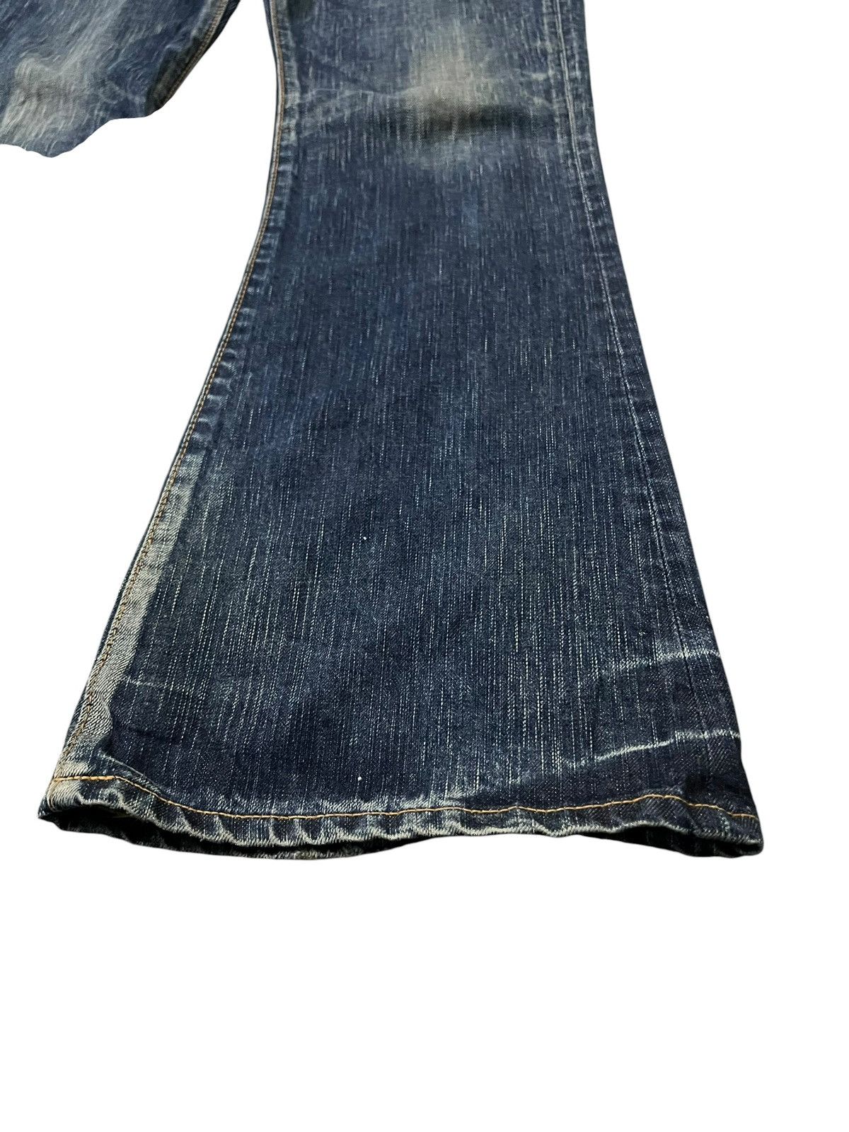 Japanese Brand Edwin 503 Flare Distressed Mud Wash Bootcut Jean Very Rare Size US 32 / EU 48 - 7 Thumbnail